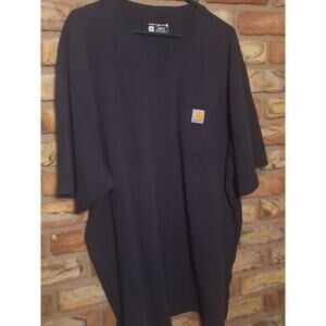 Carhartt K87 Pocket T Shirt 2XL Loose Fit Navy Blue Cotton Workwear